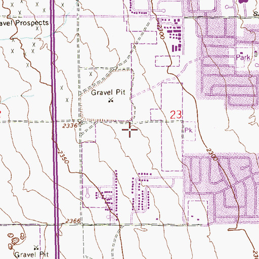 Topographic Map of Liberty Baptist Academy, NV