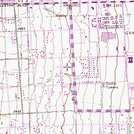 Topographic Map of Lit'l Scholar Rainbow, NV