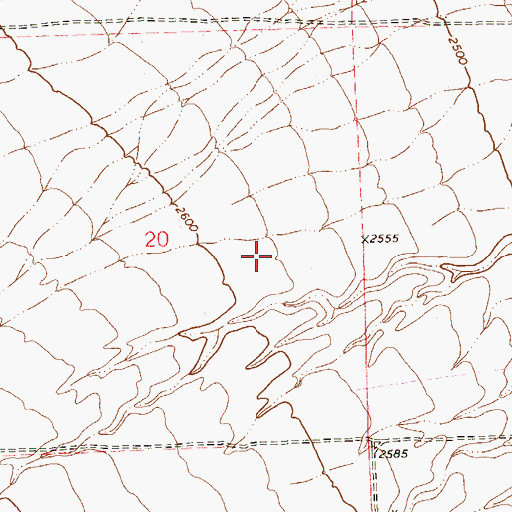 Topographic Map of Meadows School, NV