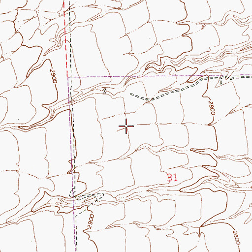 Topographic Map of Merryhill School at Peccole Ranch, NV