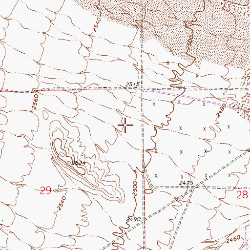 Topographic Map of Merryhill Elementary School, NV