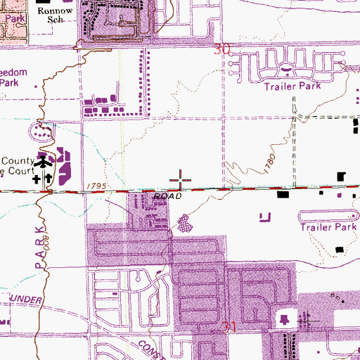 Topographic Map of Mountain View Christian School, NV