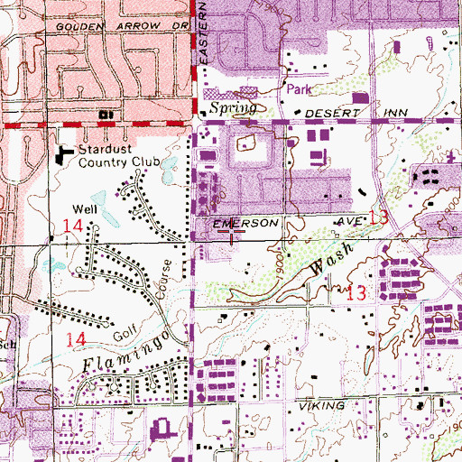Topographic Map of Paradise Christian Academy, NV