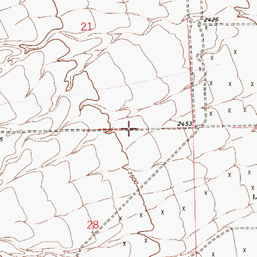 Topographic Map of Shadow Hills Baptist Church, NV