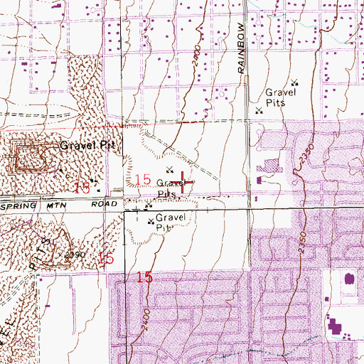 Topographic Map of Spring Mountain Treatment Center, NV