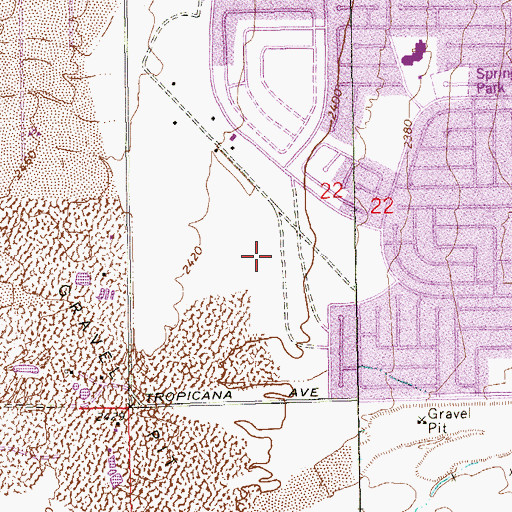 Topographic Map of Spring Valley Christian Academy, NV