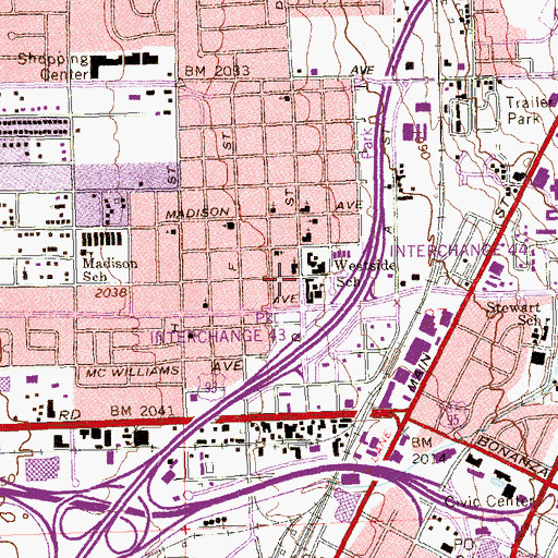 Topographic Map of Variety Early Learning Center, NV