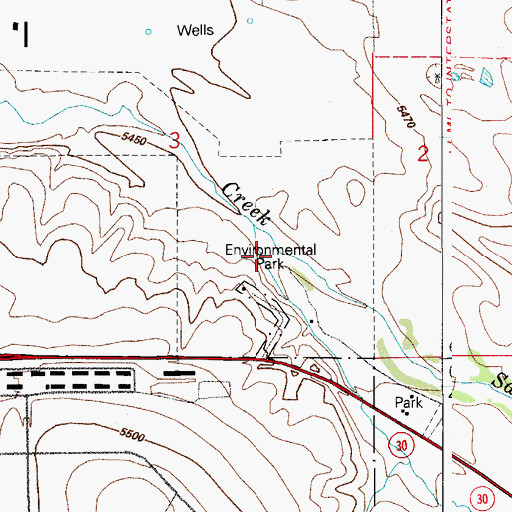 Topographic Map of Environmental Park, CO
