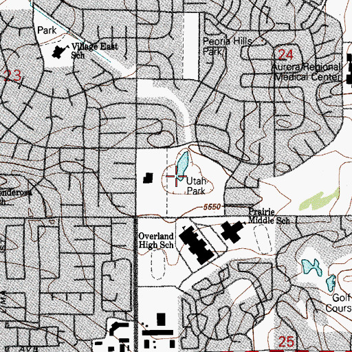 Topographic Map of Utah Park, CO