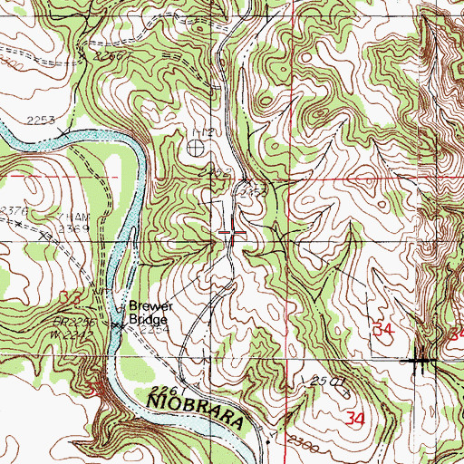 Topographic Map of Osburn Overlook, NE