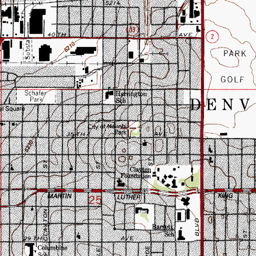 Topographic Map of City of Nairobi Park, CO