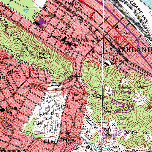 Topographic Map of Geigers Crossing (historical), KY