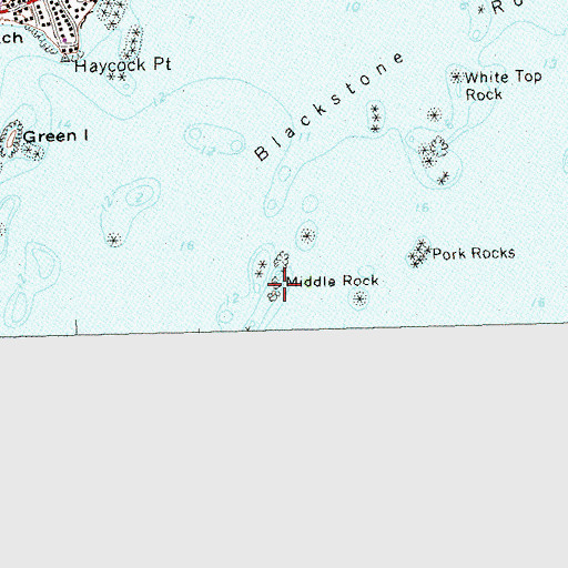 Topographic Map of Middle Rock, CT