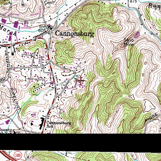 Topographic Map of Eastham Cemetery, KY