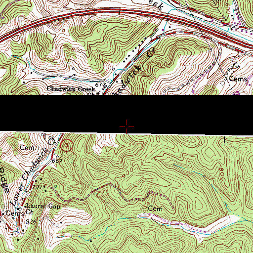 Topographic Map of Hensly Cemetery, KY