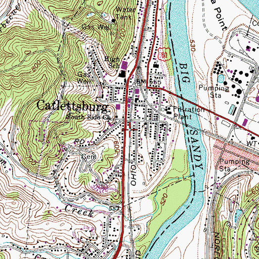 Topographic Map of Riggs Tract (historical), KY