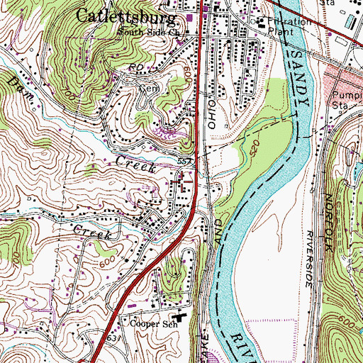 Topographic Map of Oakland Addition (historical), KY