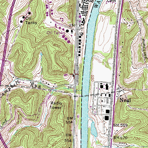 Topographic Map of Leach Station Church, KY