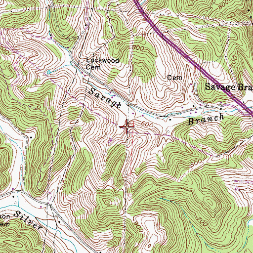 Topographic Map of Whites Creek Church, KY
