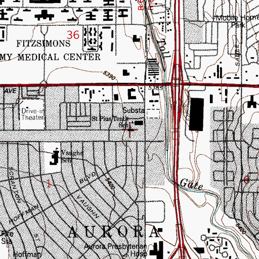 Topographic Map of Freedom Park, CO