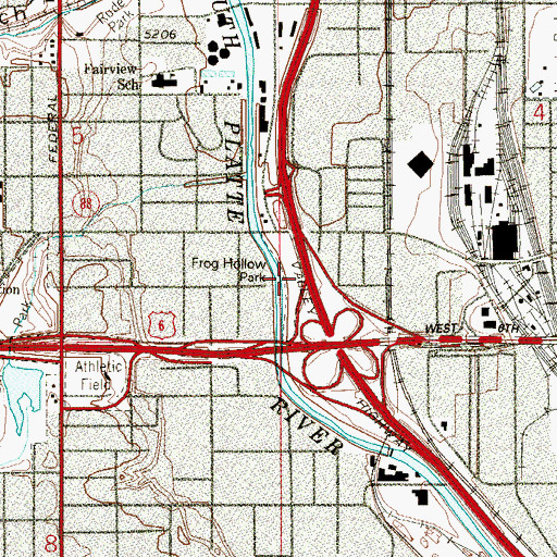Topographic Map of Frog Hollow Park, CO