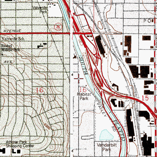 Topographic Map of Habitat Park, CO
