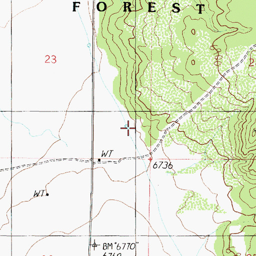 Topographic Map of Webster Tank, AZ