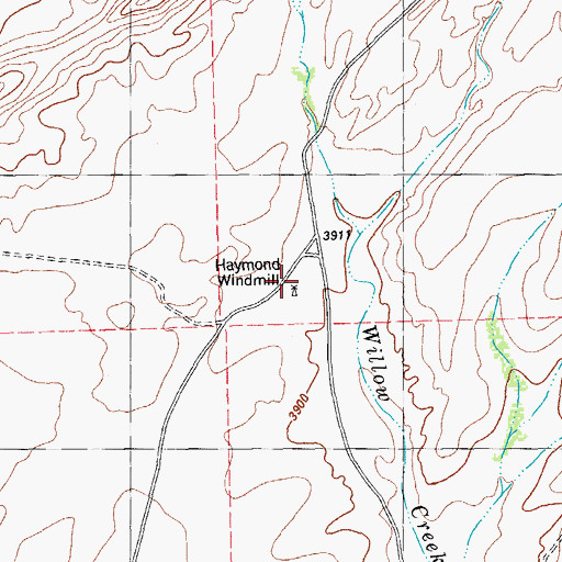 Topographic Map of Haymond Windmill, TX