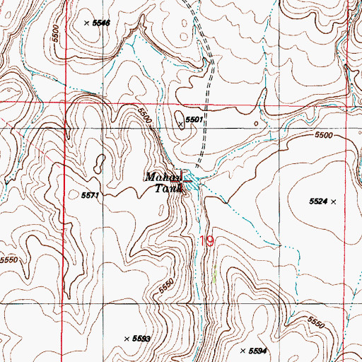 Topographic Map of Mahan Tank, AZ