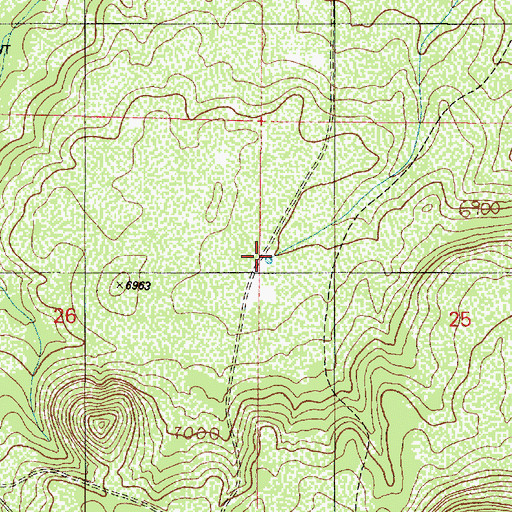 Topographic Map of Cinder Tank, AZ
