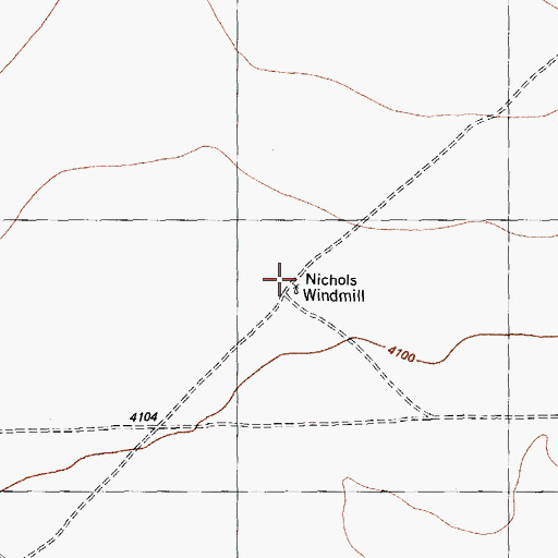 Topographic Map of Nichols Windmill, TX