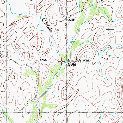 Topographic Map of Arden Draw, TX