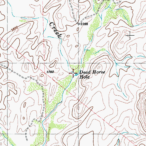 Topographic Map of Dead Horse Hole, TX