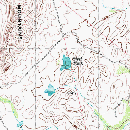 Topographic Map of Steel Tank, TX