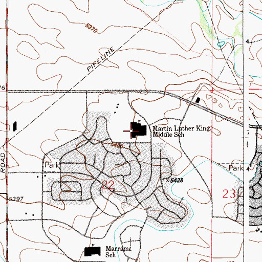 Topographic Map of Martin Luther King Jr Early College, CO