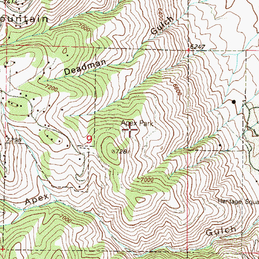 Topographic Map of Apex Park, CO
