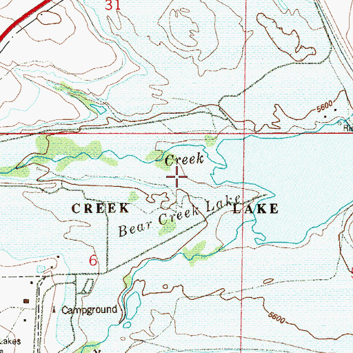 Topographic Map of Bear Creek Lake Park, CO