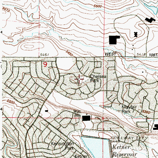 Topographic Map of Chelsea Park, CO