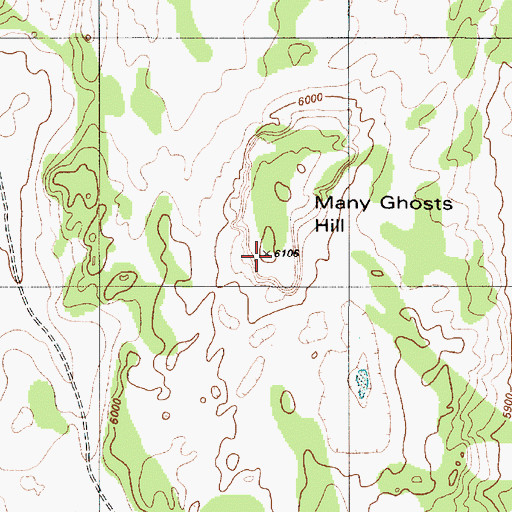 Topographic Map of Many Ghosts Hill, AZ