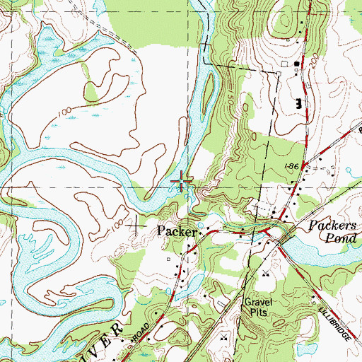 Topographic Map of Mill Brook, CT