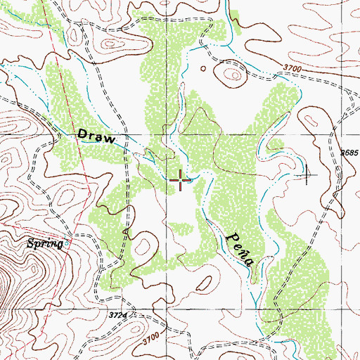 Topographic Map of Horse Mountain Draw, TX