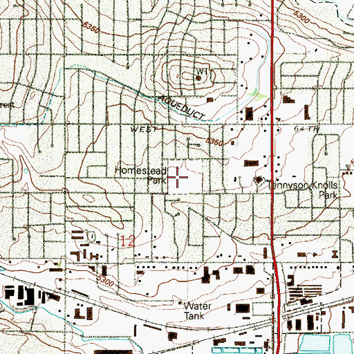 Topographic Map of Homestead Park, CO