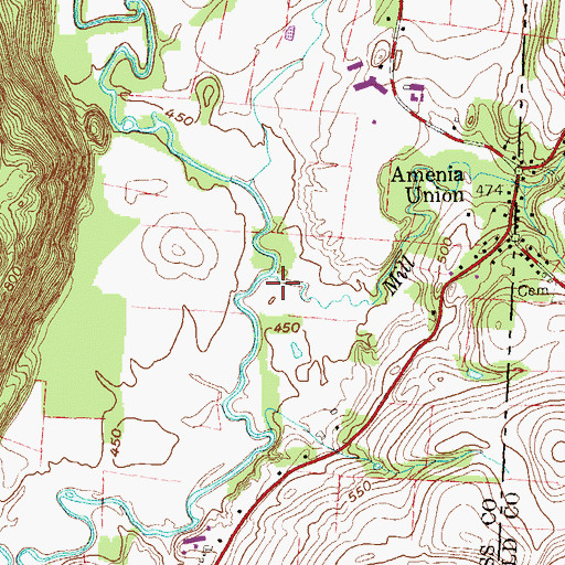 Topographic Map of Mill Brook, CT