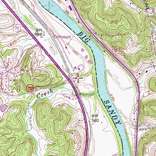 Topographic Map of Mary Moore School (historical), KY