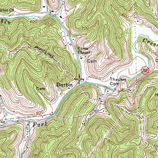 Topographic Map of Jim Wood Post Office (historical), KY