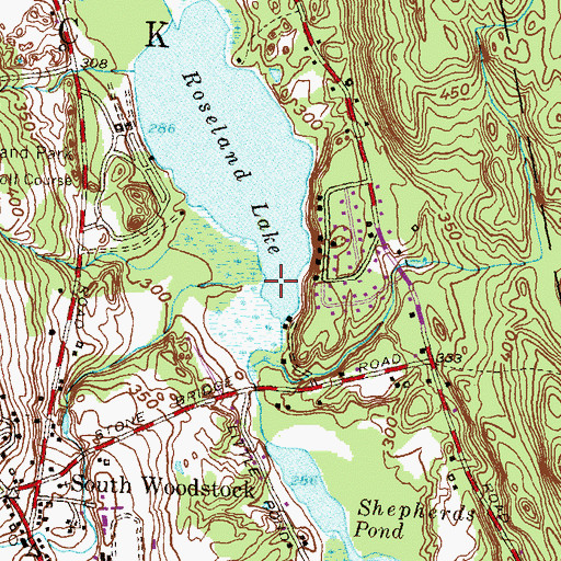 Topographic Map of Mill Brook, CT