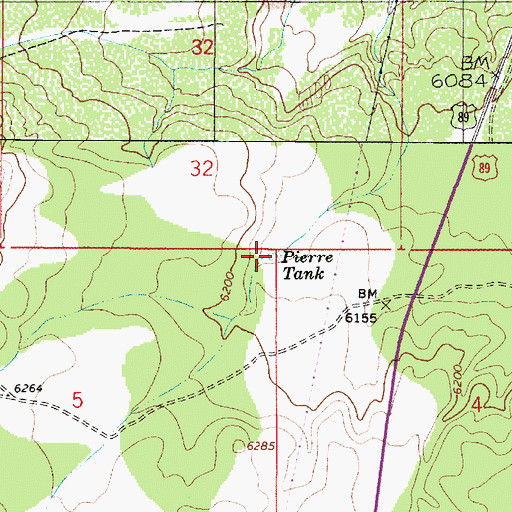 Topographic Map of French Tank, AZ