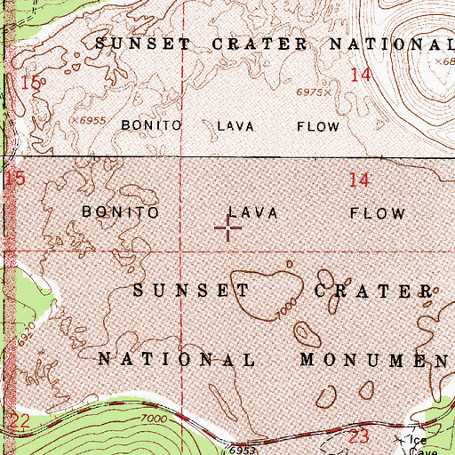 Topographic Map of Bonita Lava Flow, AZ