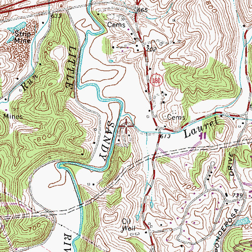 Topographic Map of Logan Post Office (historical), KY