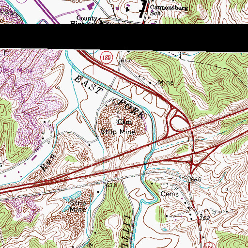 Topographic Map of Musick Cemetery, KY